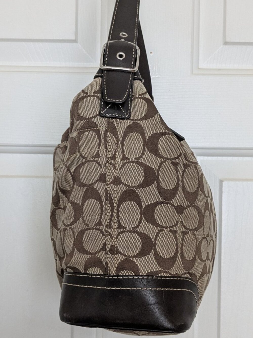 Coach A0879-F10906 Soho Hobo Shoulder Bag Brown Tan Medium Purse - Picture 3 of 14